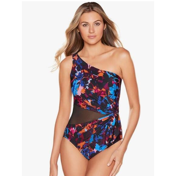 Miraclesuit Solstice Gem One Piece Swim Suit Red 8 NWT - Picture 1 of 7
